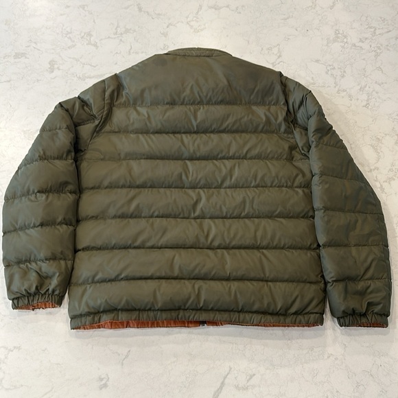 COACH Packable Reversible Lightweight Down Jacket Olive/Burnt Orange - Picture 5 of 16